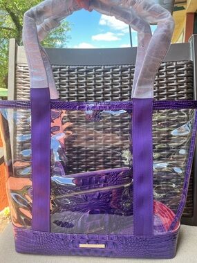 NWT Brahmin BROOKE SEAGATE in ROYAL PURPLE Tote with wristlet